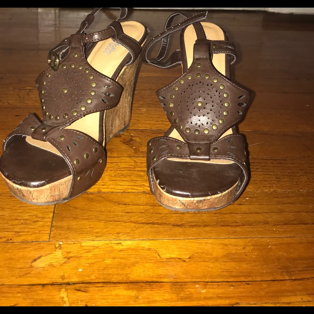 Brown wedge Sandals